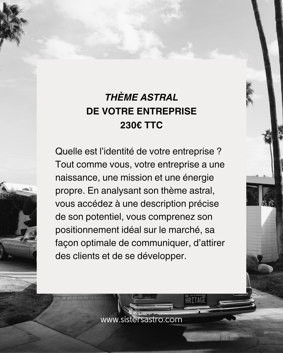 Thème astral Business 1h