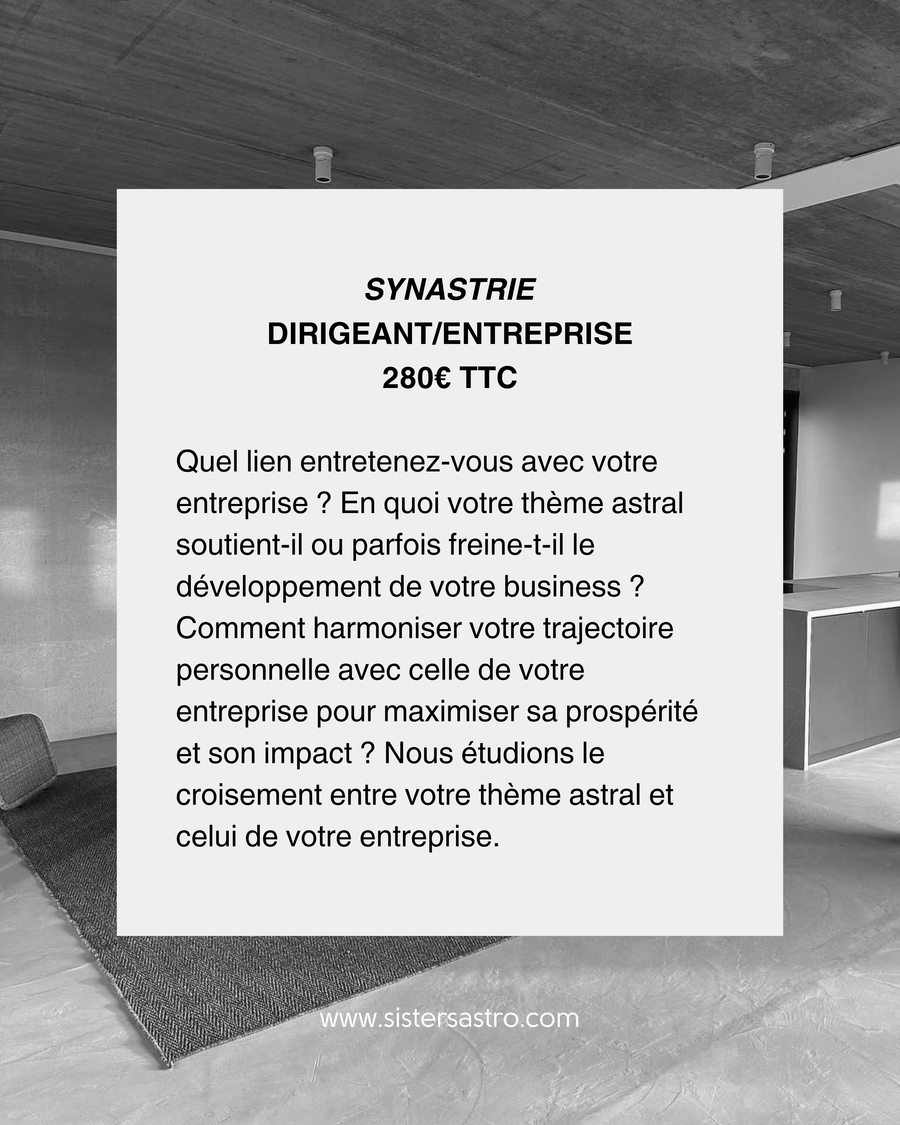 Synastrie Dirigeant-Entreprise 1h