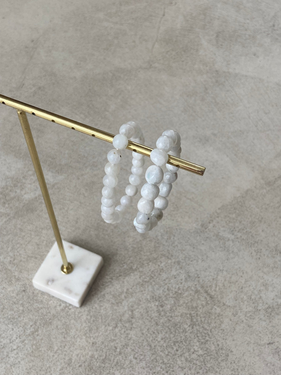 BRACELET PERLES PIERRE DE LUNE : HARMONIE