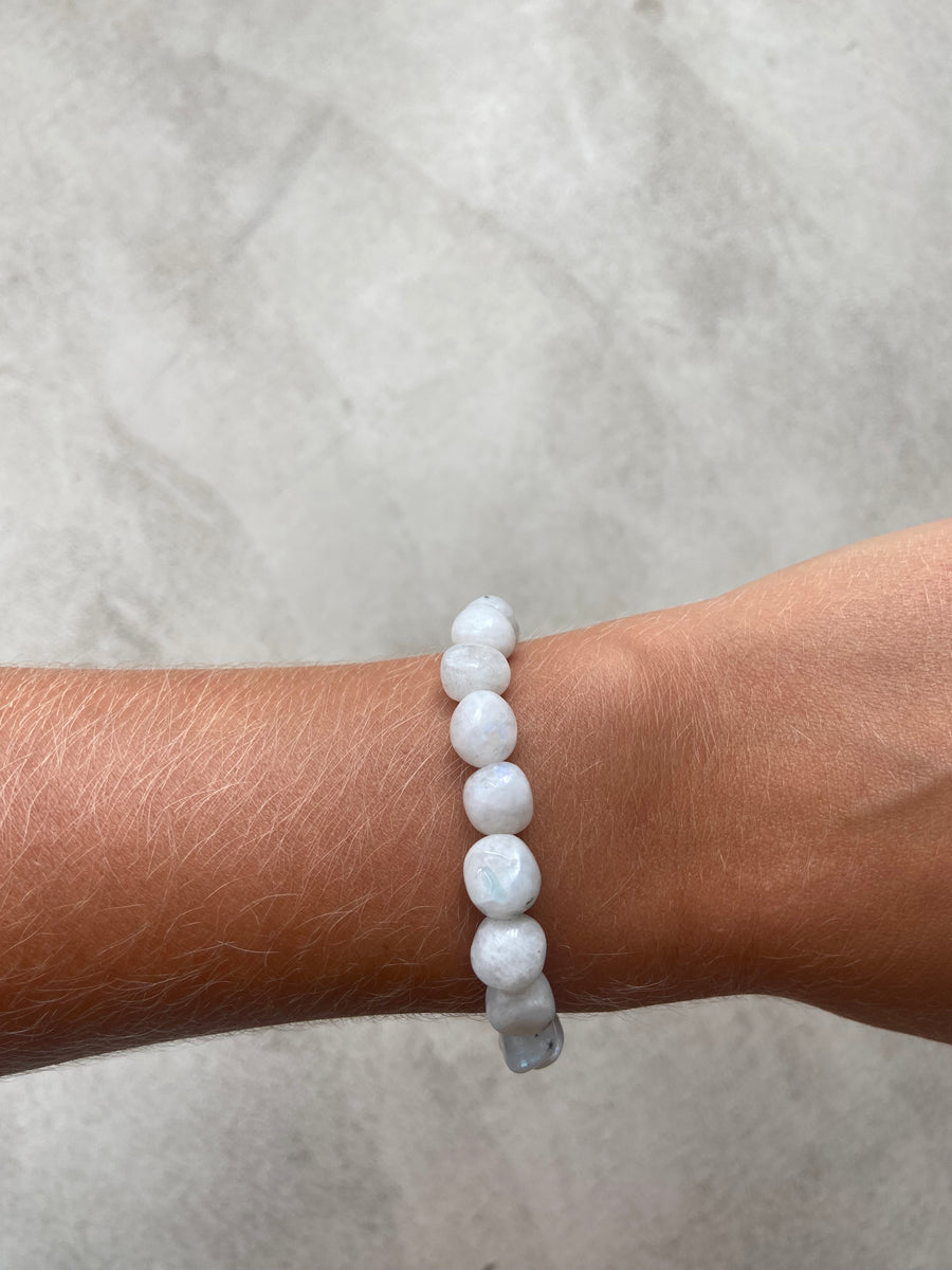 BRACELET PERLES PIERRE DE LUNE : HARMONIE