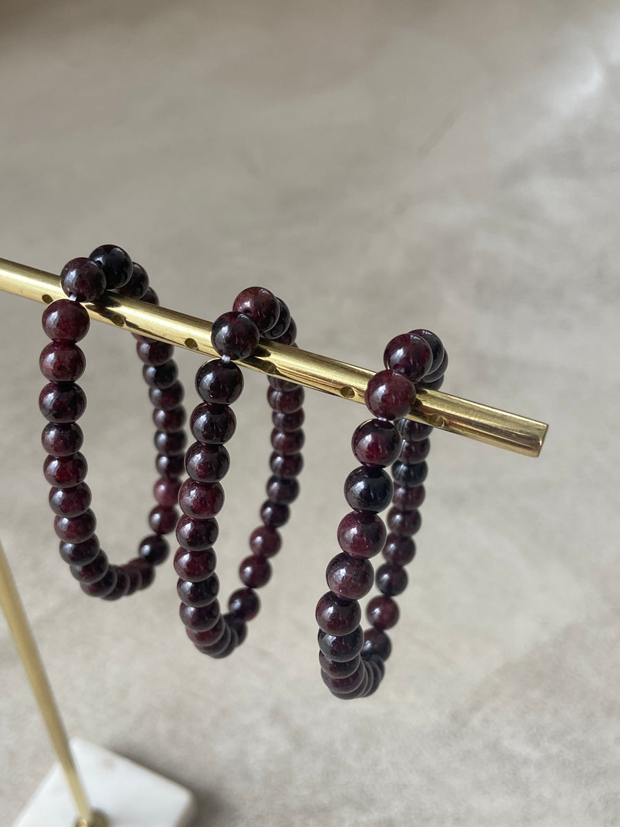 BRACELET BABY PERLES GRENAT : ASSURANCE