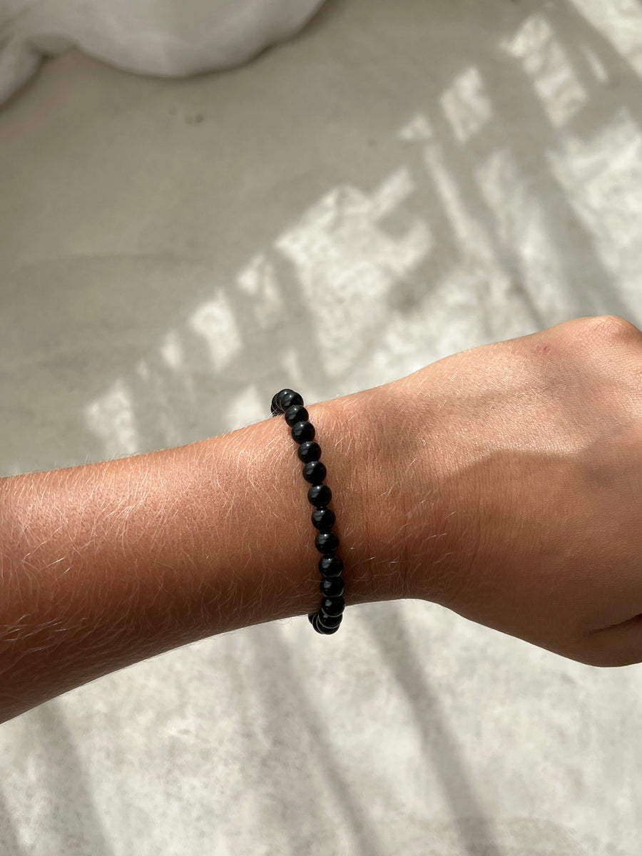 BRACELET PERLES TOURMALINE : PROTECTION