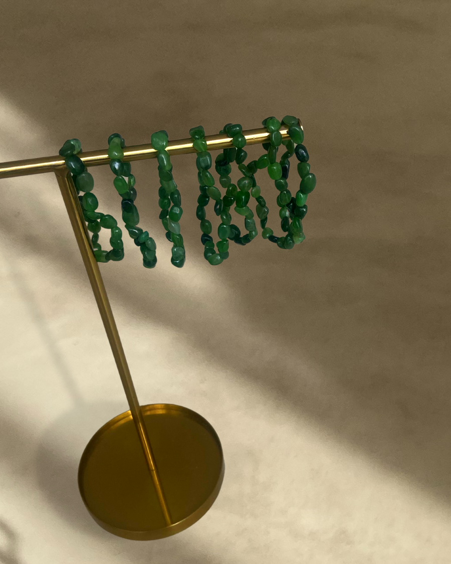 bracelet de pierres de jade roulées 